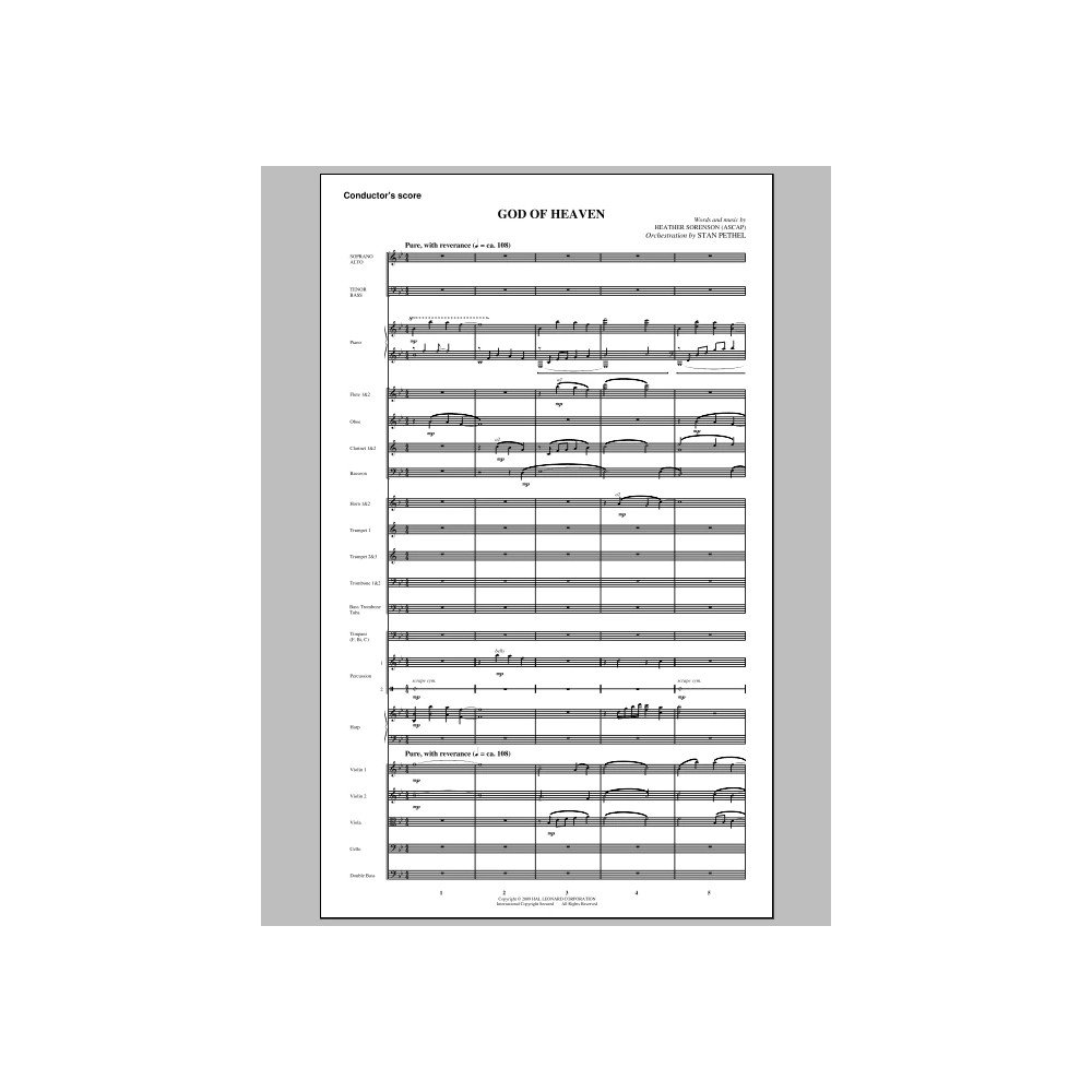 God Of Heaven - Full Score
