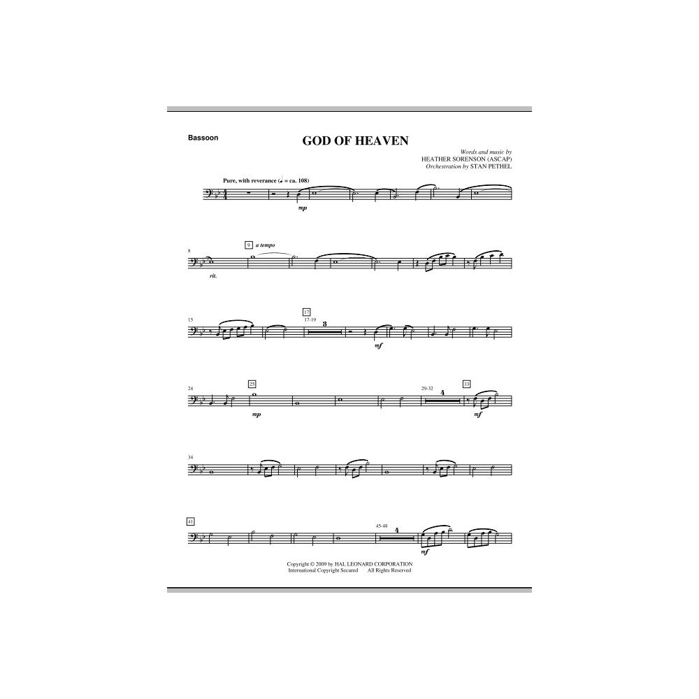 God Of Heaven - Bassoon