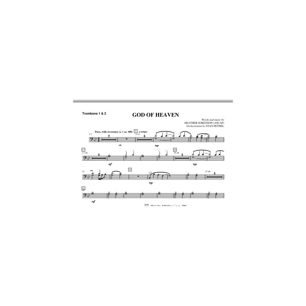 God Of Heaven - Posaune 1 & 2