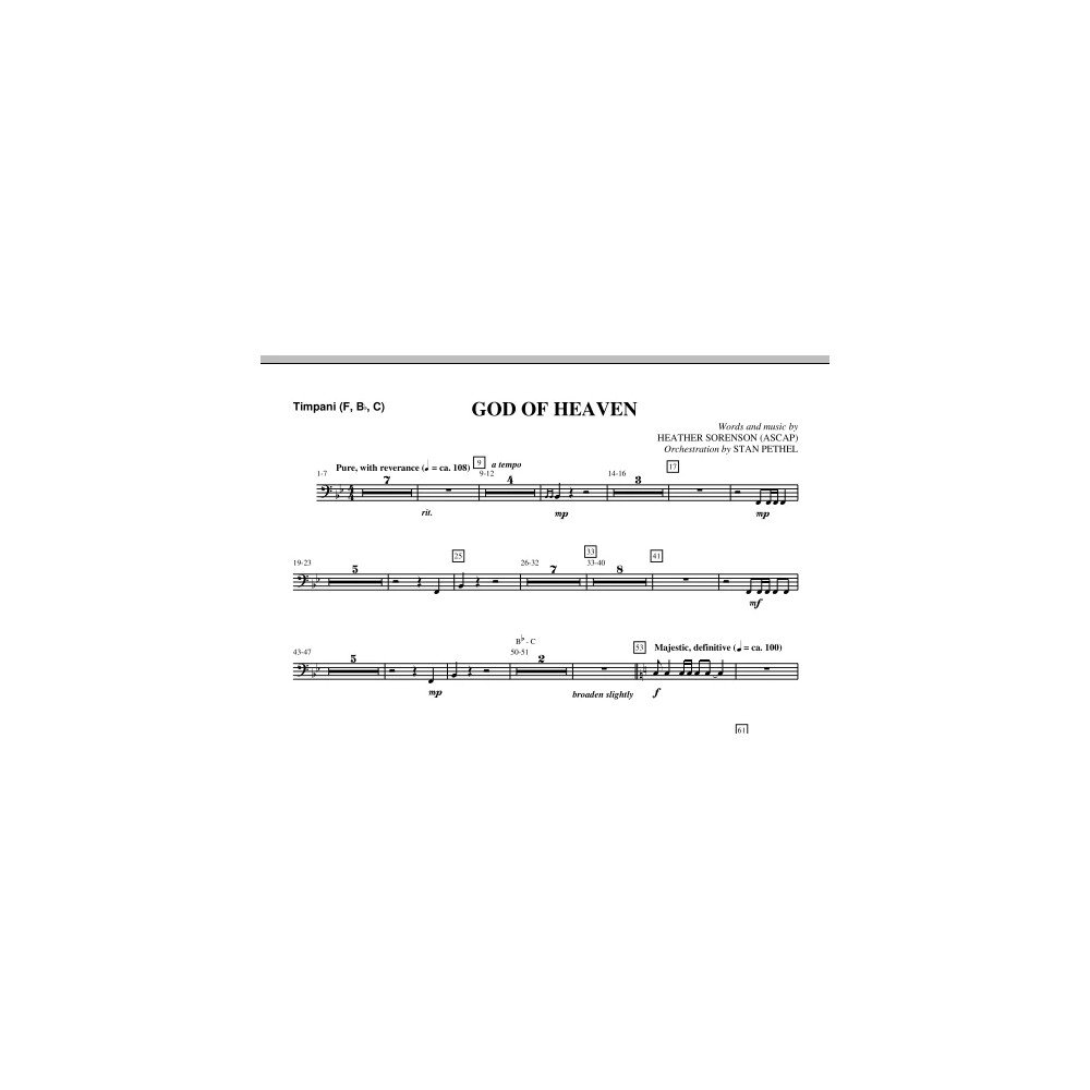 God Of Heaven - Timpani