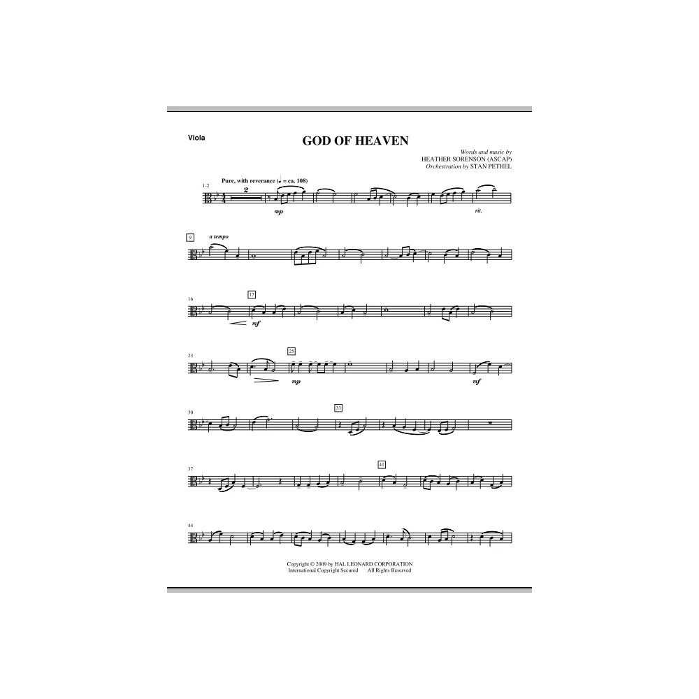 God Of Heaven - Viola