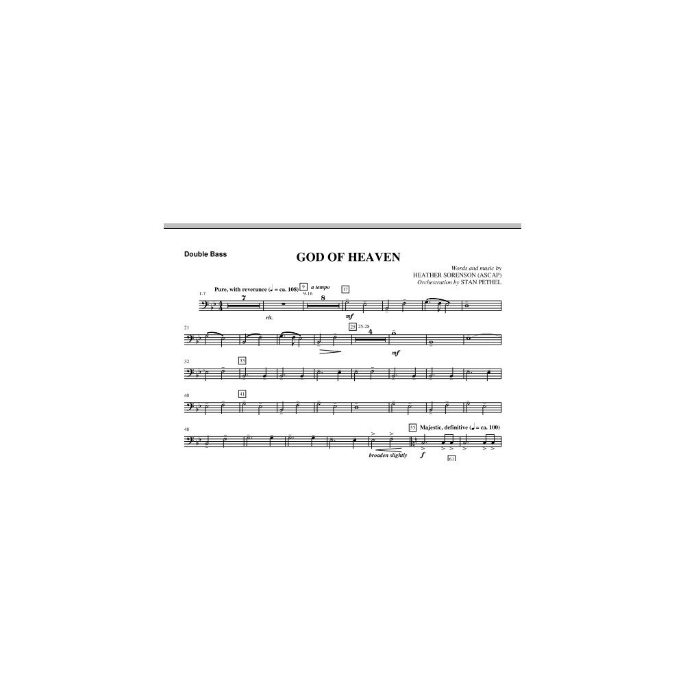 God Of Heaven - Double Bass