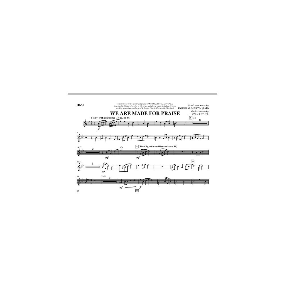 We Are Made For Praise - Oboe