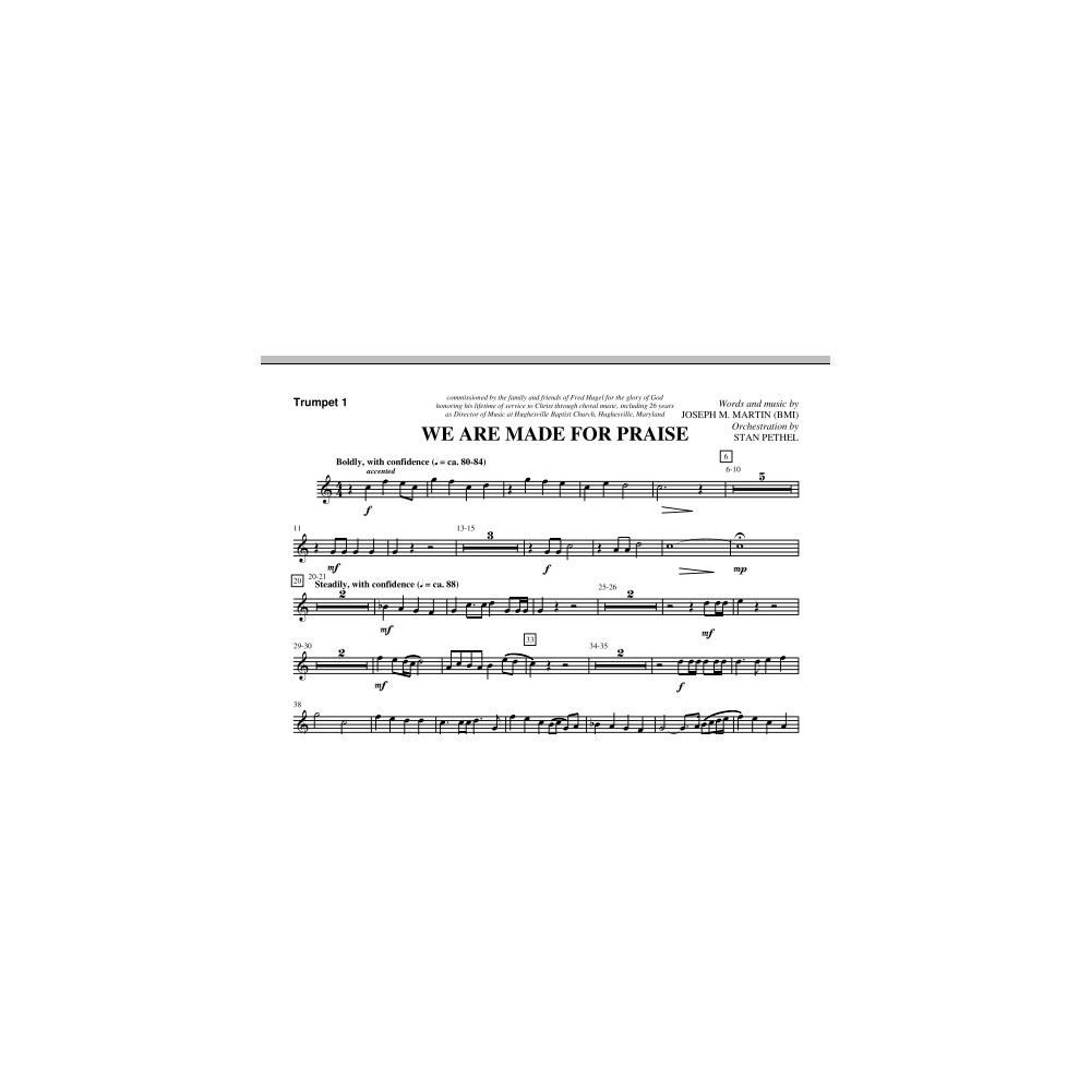 We Are Made For Praise - Bb Trumpet 1