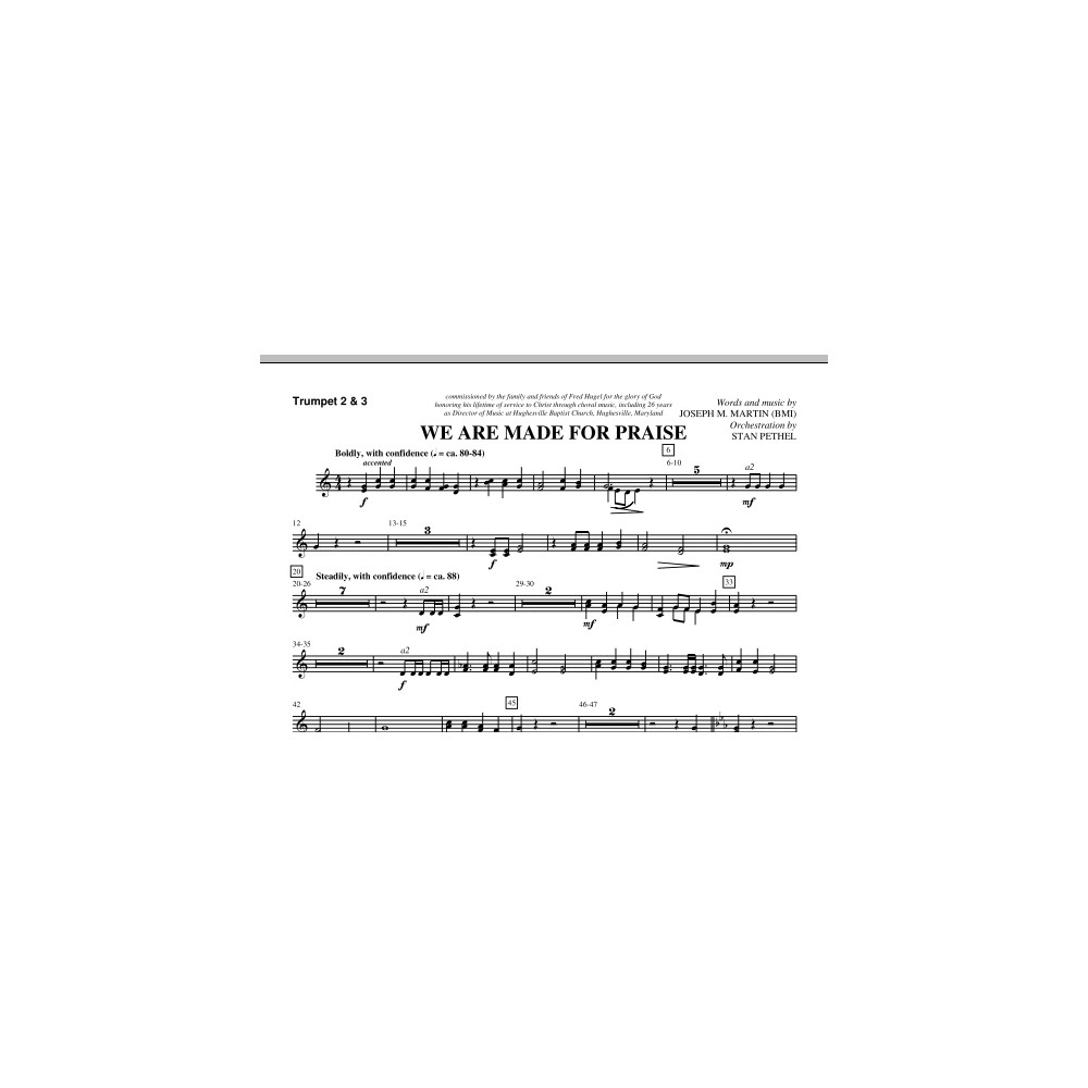 We Are Made For Praise - Bb Trumpet 2,3