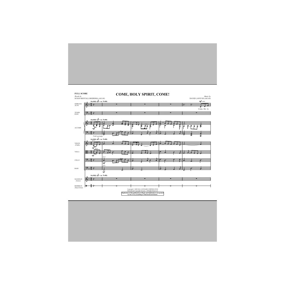 Come, Holy Spirit, Come! - Full Score