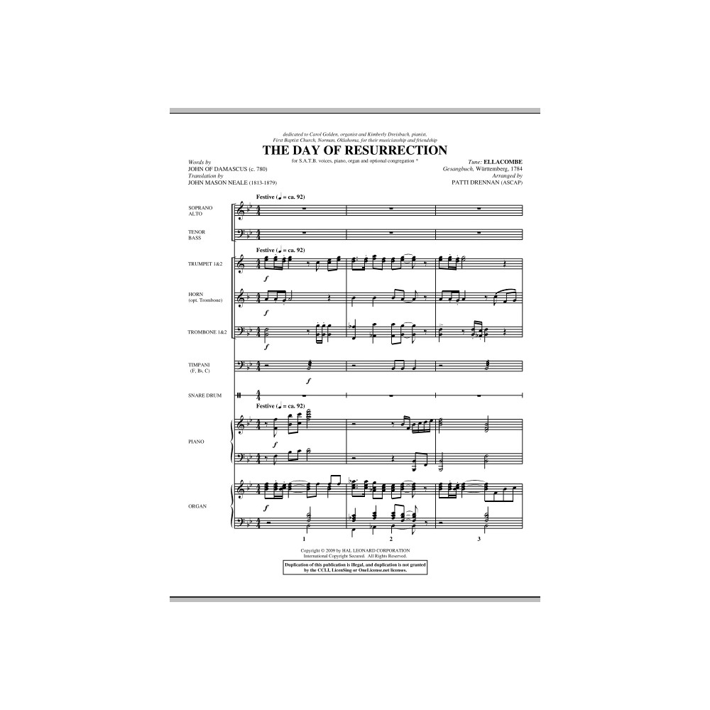 The Day Of Resurrection - Score