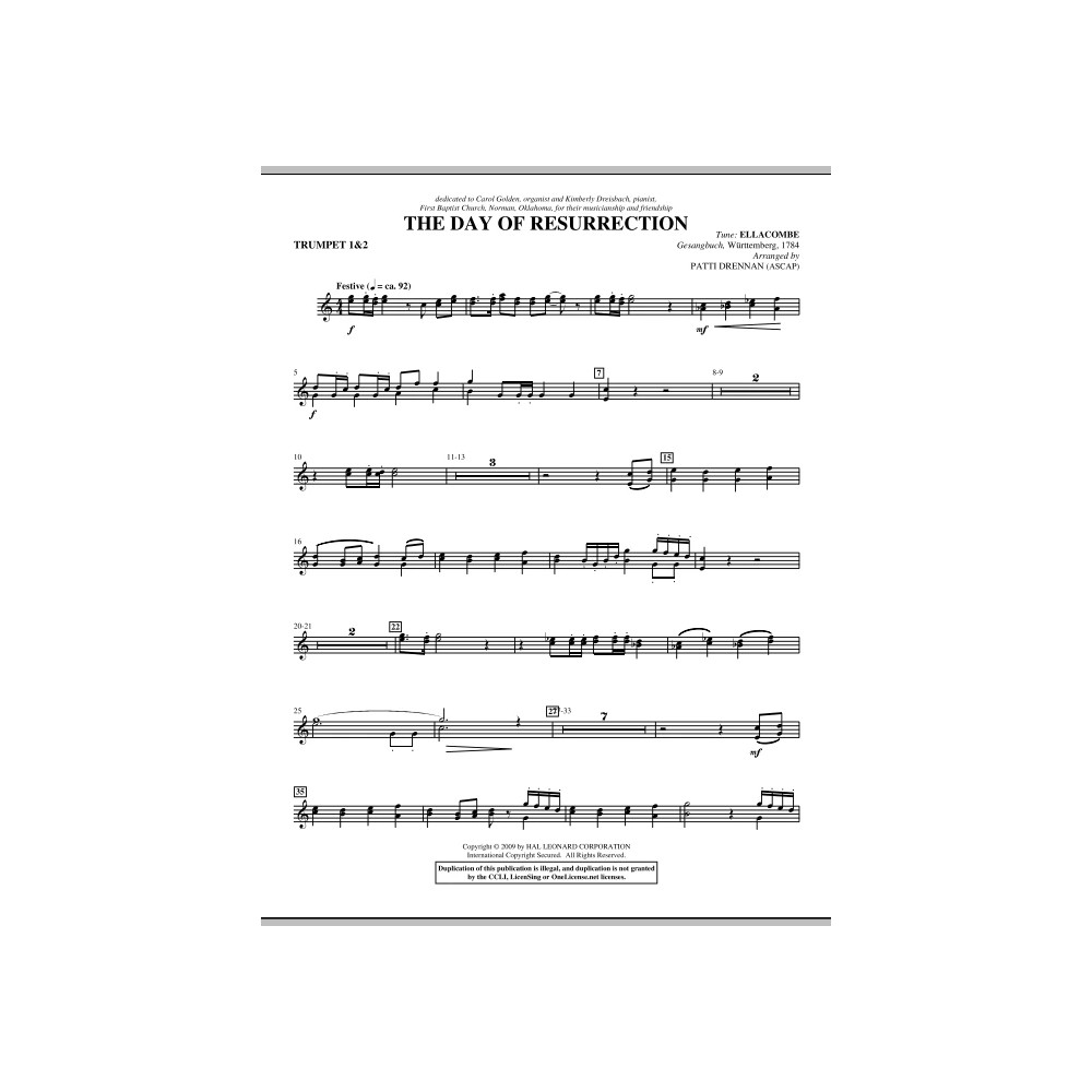 The Day Of Resurrection - Bb Trumpet 1,2