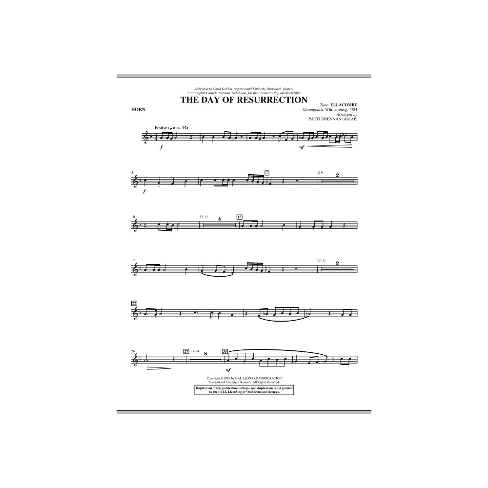 The Day Of Resurrection - F Horn