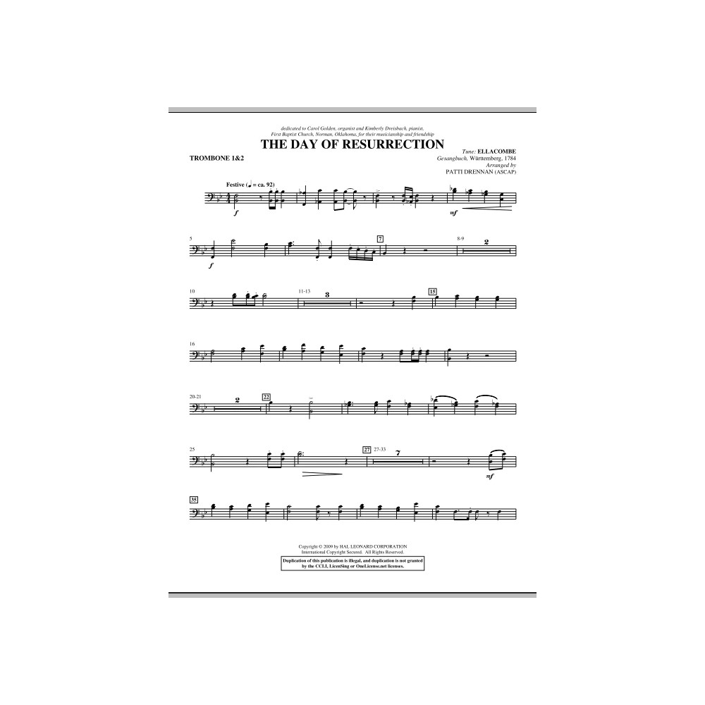 The Day Of Resurrection - Trombone 1 & 2