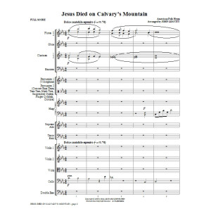 Jesus Died On Calvary's Mountain - Full Score