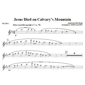 Jesus Died On Calvary's Mountain - Flute 1