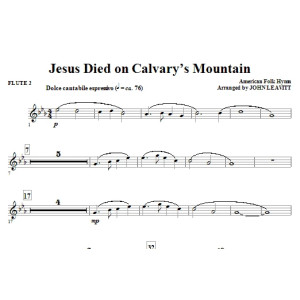 Jesus Died On Calvary's Mountain - Flute 2