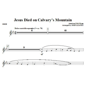 Jesus Died On Calvary's Mountain - Oboe