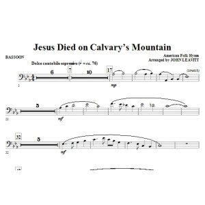 Jesus Died On Calvary's Mountain - Bassoon