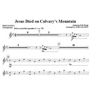Jesus Died On Calvary's Mountain - Percussion 1