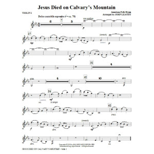 Jesus Died On Calvary''s Mountain - Violine 1