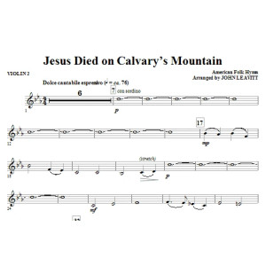 Jesus Died On Calvary''s Mountain - Violine 2