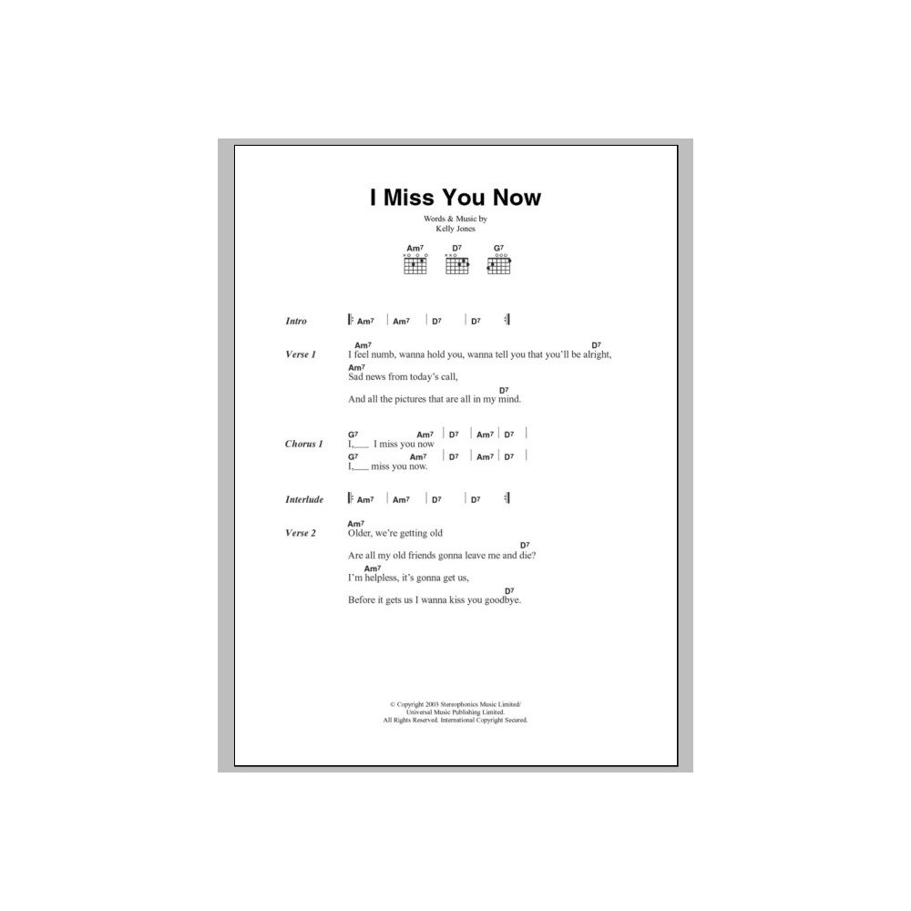 I Miss You Now