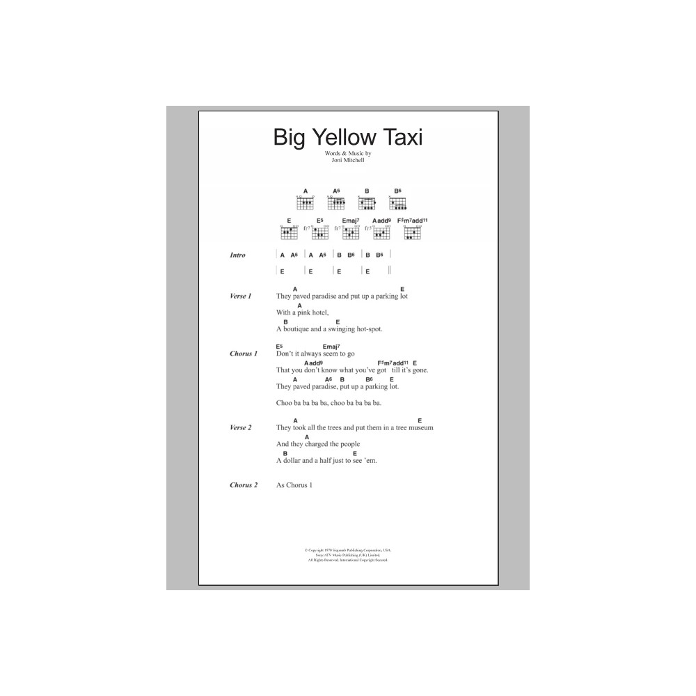 Big Yellow Taxi
