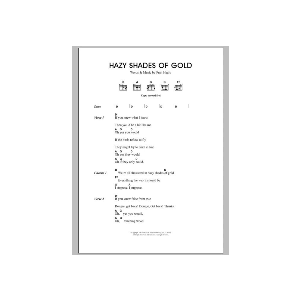Hazy Shades Of Gold