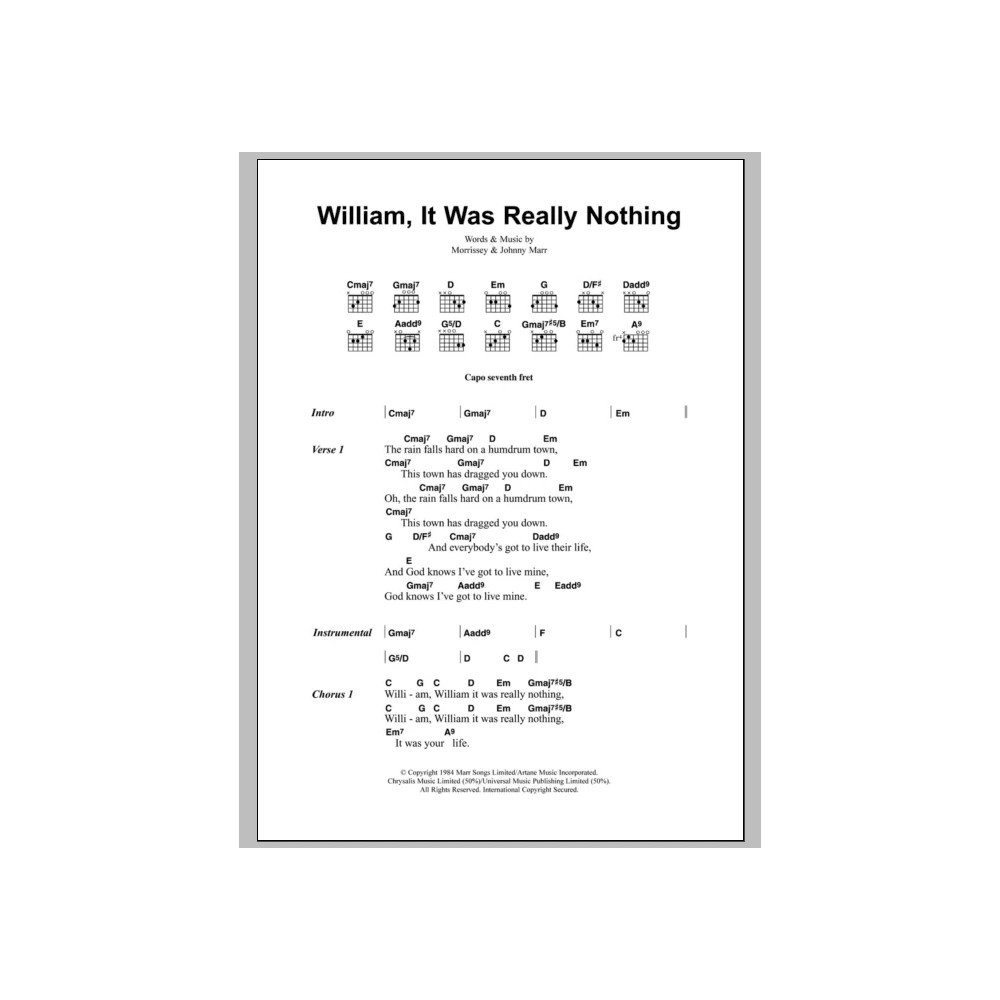 William, It Was Really Nothing