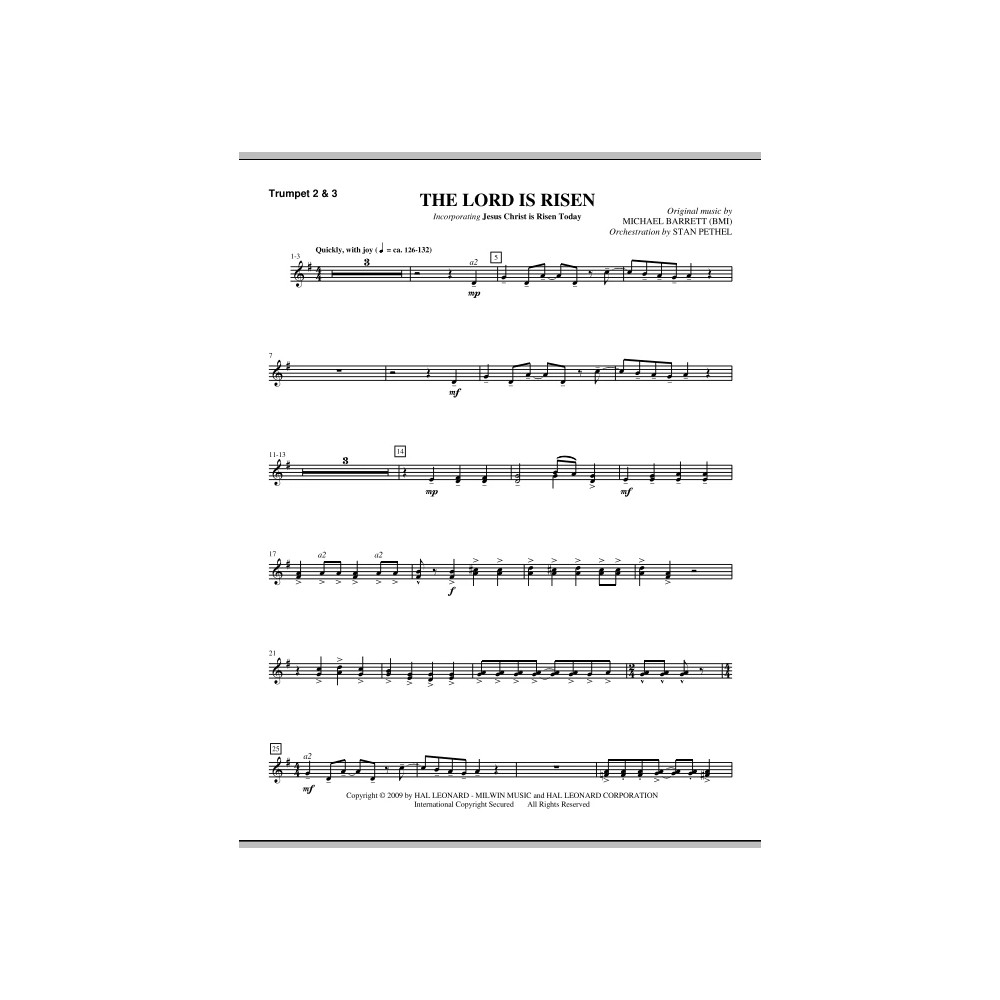 The Lord Is Risen - Bb Trumpet 2,3