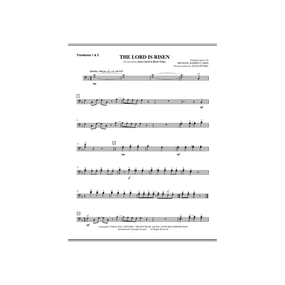 The Lord Is Risen - Posaune 1 & 2