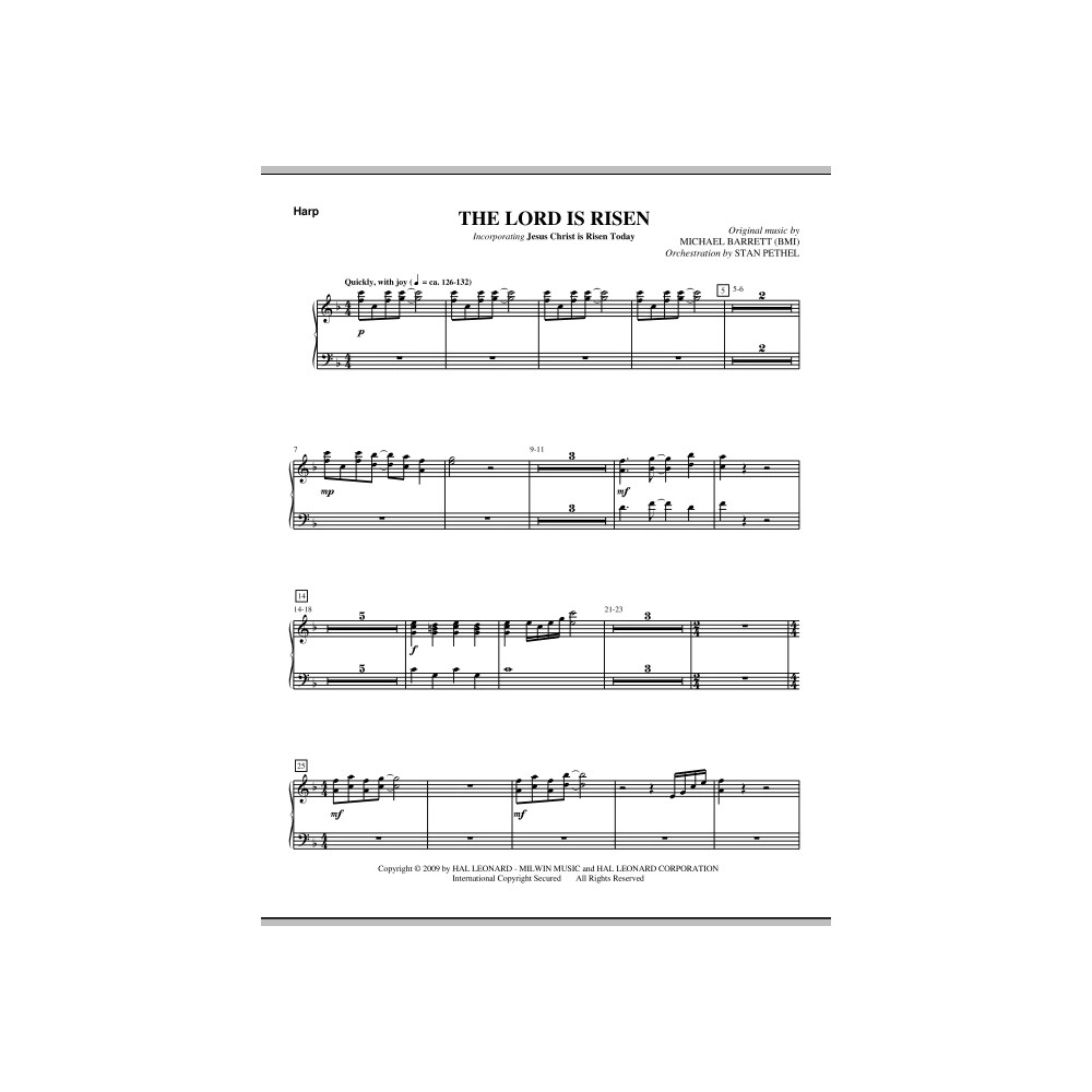 The Lord Is Risen - Harp