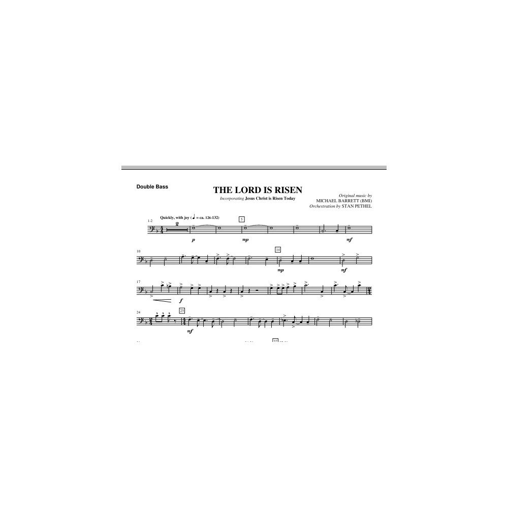 The Lord Is Risen - Kontrabass