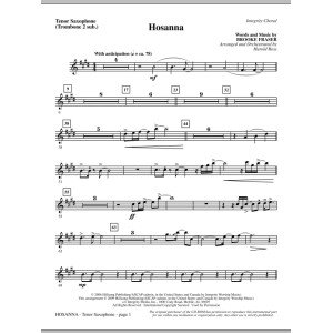 Hosanna - Tenor-Saxophon (Ersatz für Posaune 2)