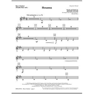 Hosanna - Bass Clarinet (sub. dbl bass)
