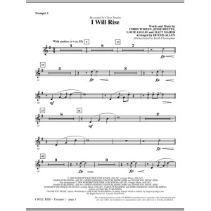 I Will Rise - Bb Trumpet 1