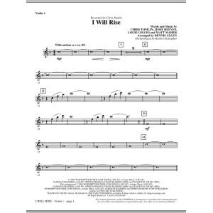 I Will Rise - Violin 1