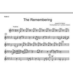 The Remembering - Violin 2