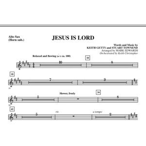 Jesus Is Lord - Alto Sax (sub. Horn)