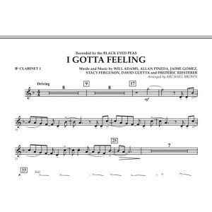 I Gotta Feeling - Bb Clarinet 1