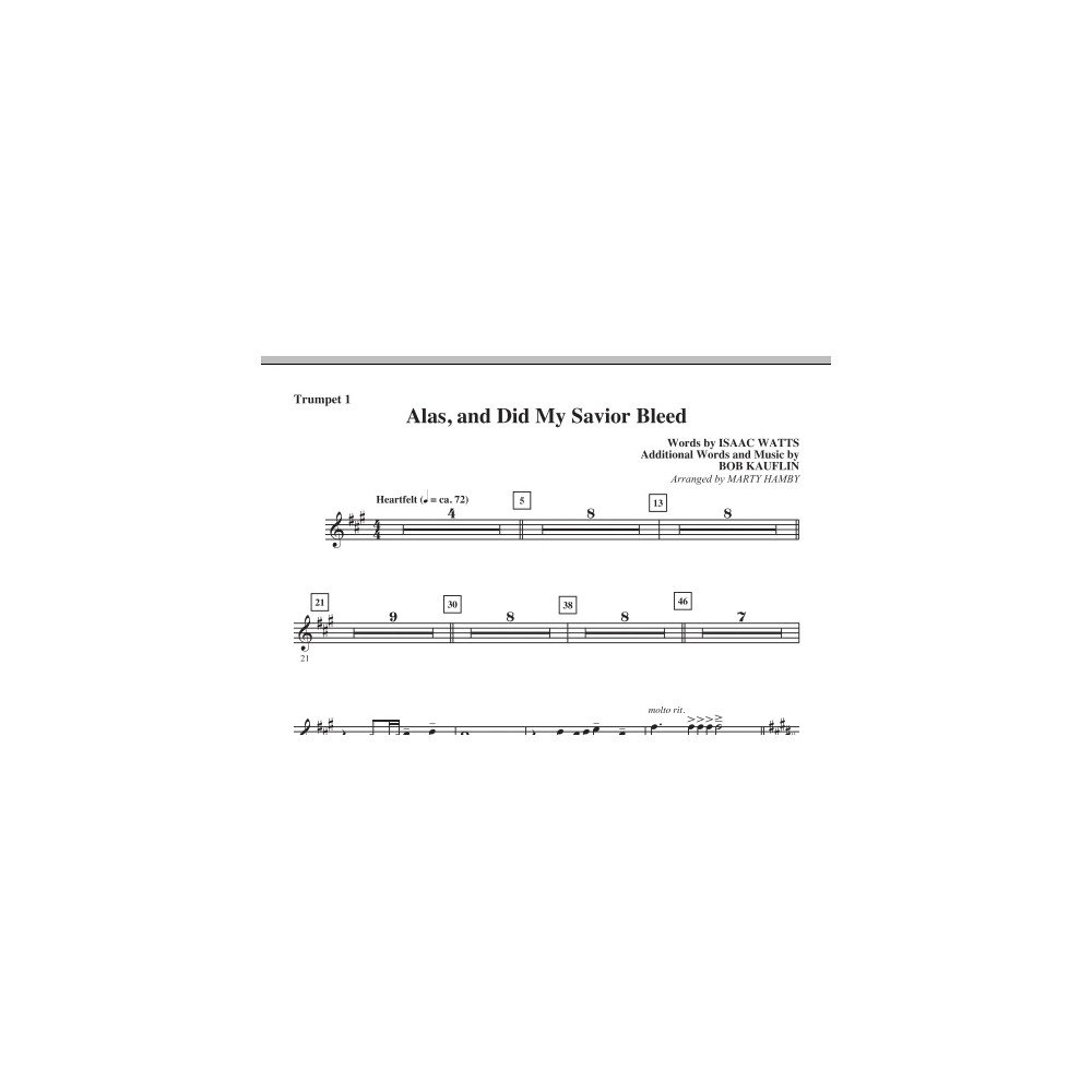 Alas, And Did My Savior Bleed - Trumpet 1