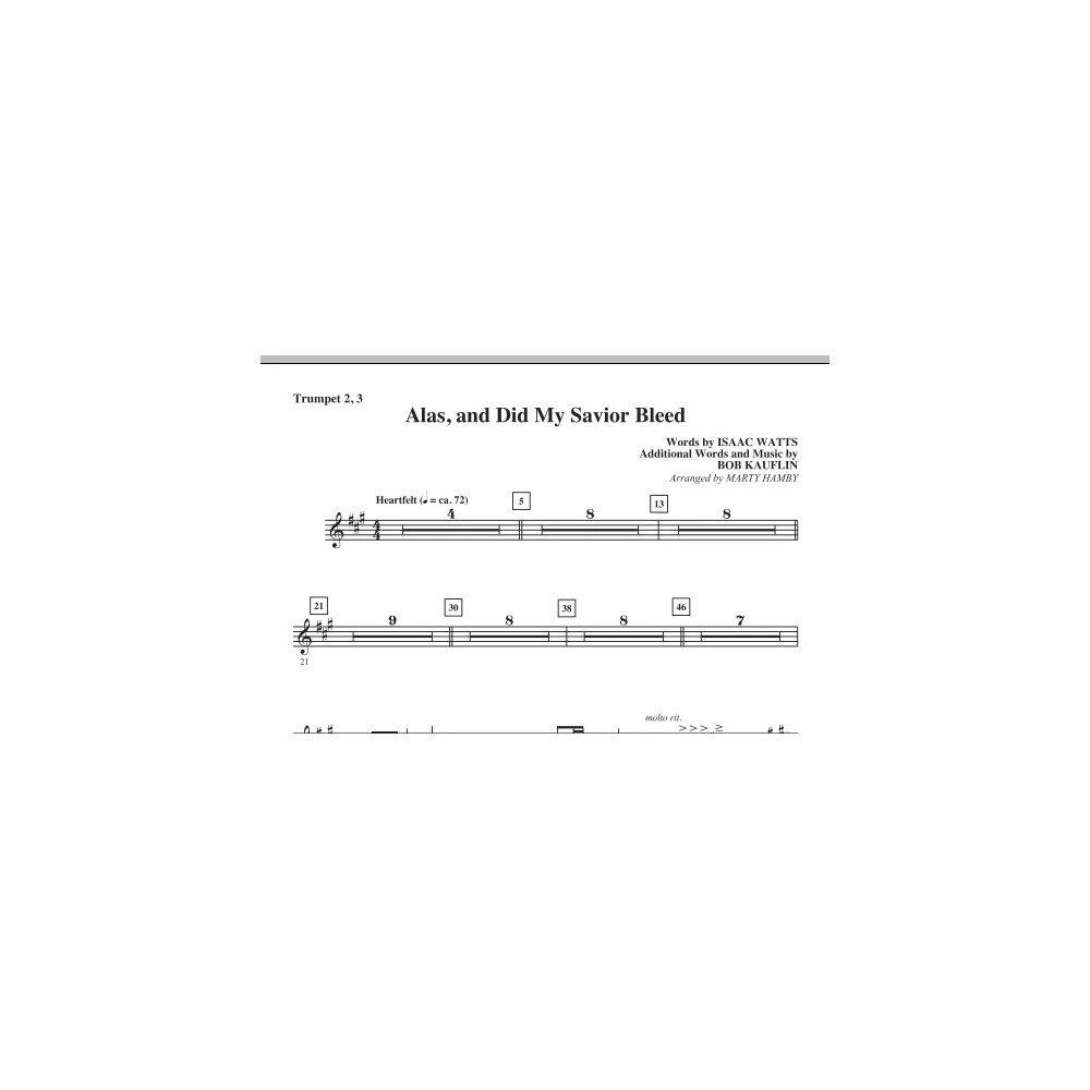 Alas, And Did My Savior Bleed - Trumpet 2 & 3