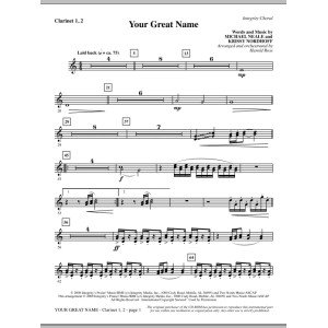 Your Great Name - Clarinet 1 & 2