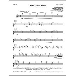 Your Great Name - Violin 1
