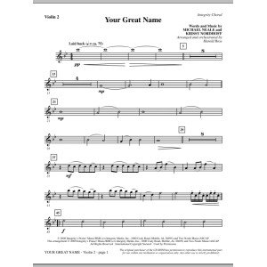 Your Great Name - Violin 2