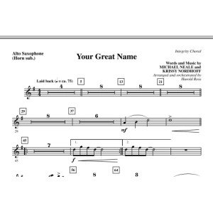 Your Great Name - Alto Sax (sub. Horn)