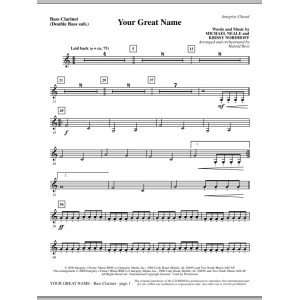 Your Great Name - Bass Clarinet (sub. dbl bass)