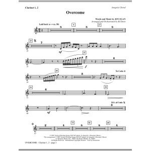 Overcome - Clarinet 1 & 2
