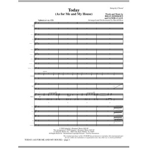 Today (As For Me And My House) - Full Score