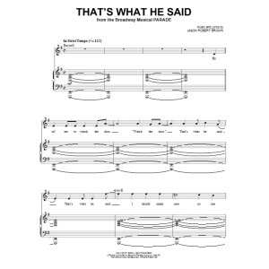 That's What He Said (from Parade)