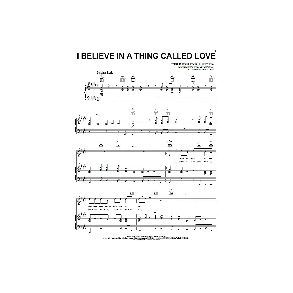 I Believe In A Thing Called Love