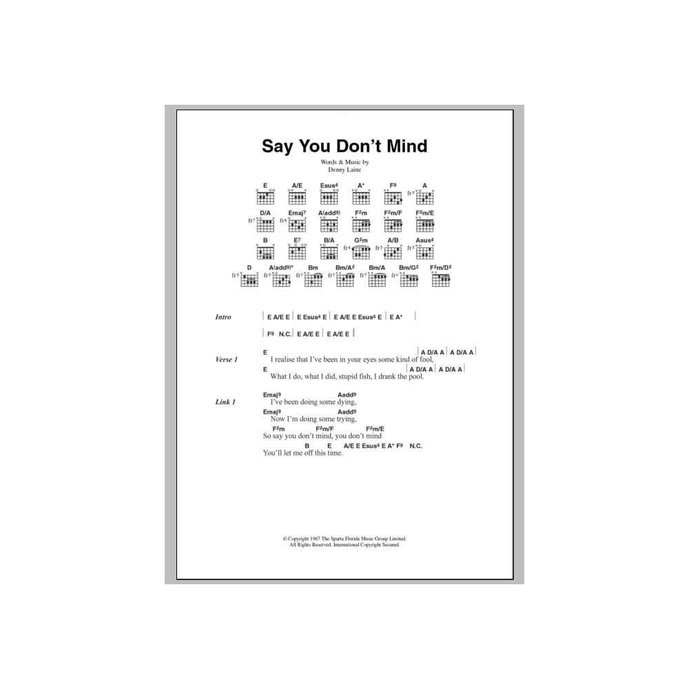 Say You Don't Mind