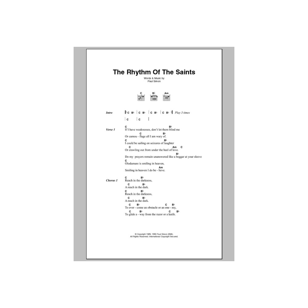The Rhythm Of The Saints